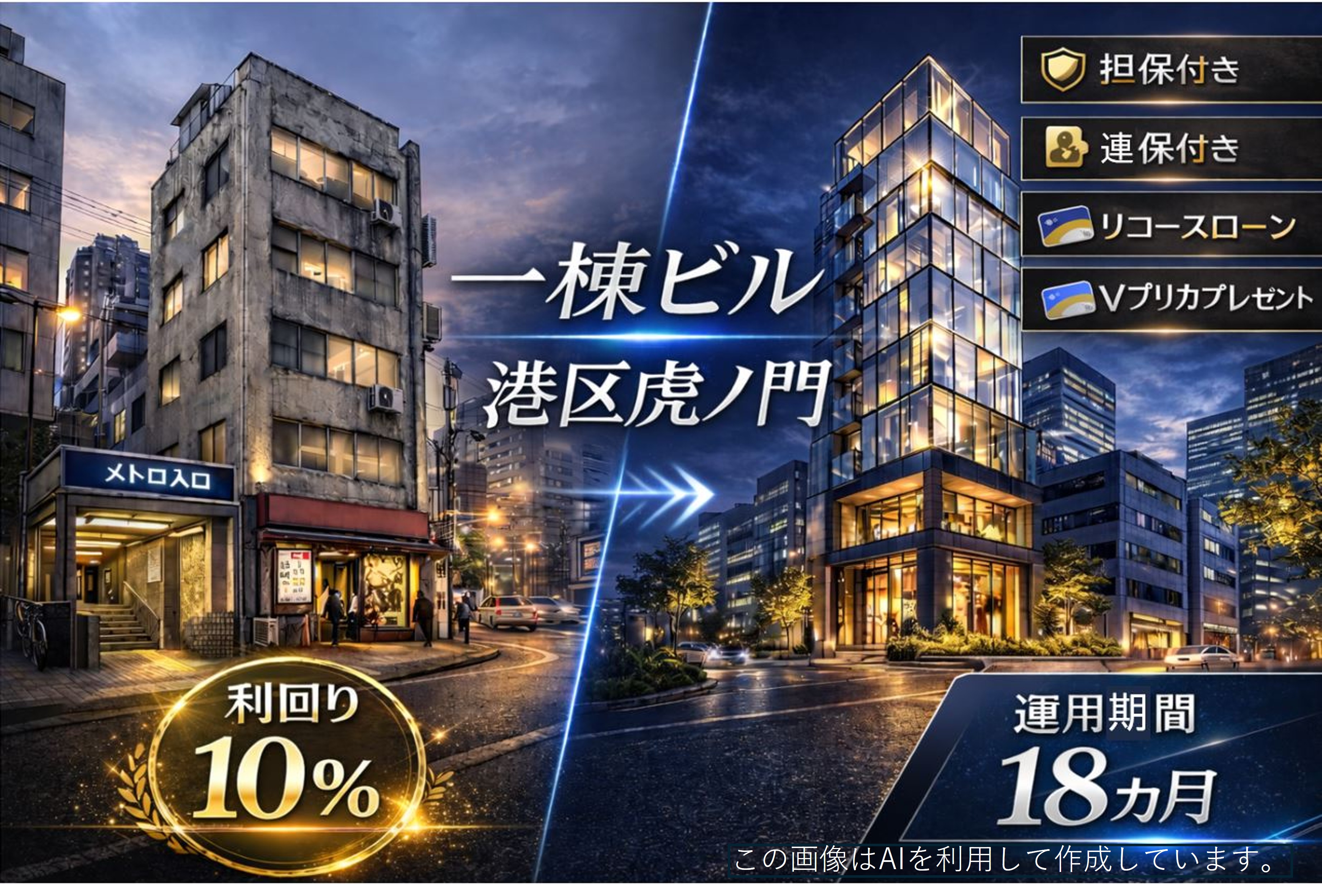 不動産担保ローンファンド#165(一棟ビル@港区虎ノ門)