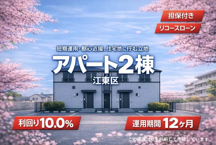 不動産担保ローンファンド#171（土地建物2棟@江東区）
